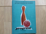 Program campionatele mondiale de popice bucuresti 1966 RSR rom/germana decupaje, Alta editura