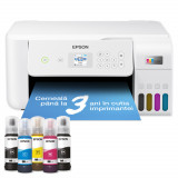 Multifunctional inkjet color Epson EcoTank L3266, LED, Wireless, USB, A4, Alb