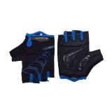 Manusi ciclism adulti, Leoshi Pro-Line, cu gel, culoare negru/albastru, marime M Cod:LSL3434