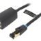 Prelungitor RJ45 Cat 8 Negru 5m Aurit