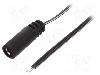 Cablu alimentare DC, cabluri, DC 5,5/2,1 soclu, negru, 0,2m, BQ CABLE - DC.CAB.2000.0020