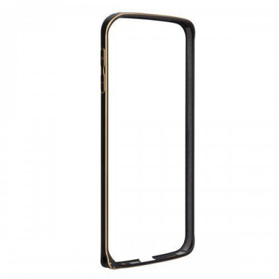 Husa Bumper Metal Samsung S6 Edge+ g928 Black&amp;amp;amp;Gold foto