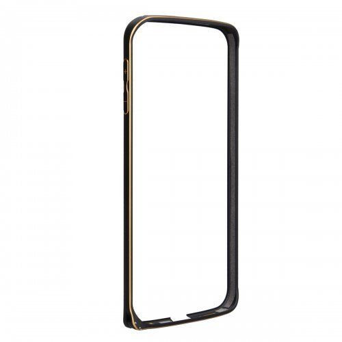 Husa Bumper Metal Samsung S6 Edge+ g928 Black&amp;Gold