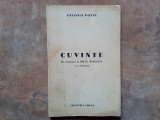 CUVINTE , Versuri de ANTONIA POZZI , traducere de MIHAIL CHIRNOAGA , 1941
