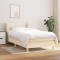 Gossi pat box spring cu saltea, crem, 100x200 cm, textil