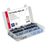 Set mic de cleme și știfturi auto cu unelte 83+18 buc.AMIO-04740
