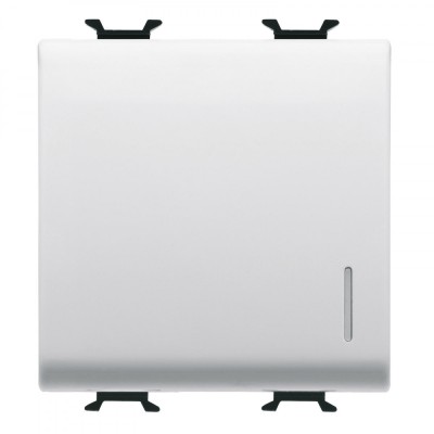 Intrerupator simplu cu led 2M 16A Gewiss Chorus alb GW10032 foto
