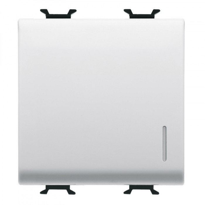 Intrerupator simplu cu led 2M 16A Gewiss Chorus alb GW10032