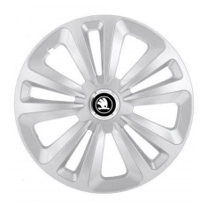 Set 4 capace roti pentru Skoda Nou Alb-Negru, model Terra Gray, R16