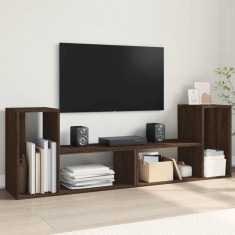 vidaXL Dulap TV, 2 buc., stejar maro, 75x30x50 cm, lemn prelucrat