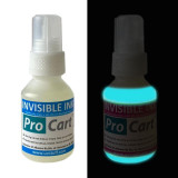 Cerneala UV invizibila Cyan pentru securizare si marcaje, universala, flacon 50 ml, ProCart