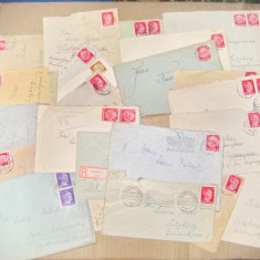 A535-Lot 2- 24 Scrisori al 3 lea Reich timbre cu Hitler, Hindenburg.