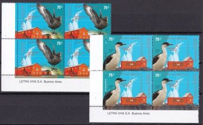 Argentina 2001 fauna pasari Antarctica MI 2646-2647 MNH bloc de 4 foto