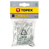 Nituri din aluminiu Topex 4 x 16 mm, set 50 buc pentru fixare durabila