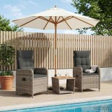Cumpara ieftin Set de lounge pentru gradina 3 buc. Gri deschis si gri inchis