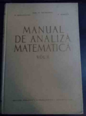 Manual De Analiza Matematica Vol.ii - M. Nicolescu, N. Dinculeanu, S. Marcus ,546160 foto