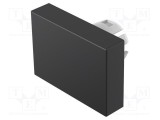 Lentilă buton 16mm neagră plastic EAO 51