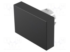 Lentilă buton 16mm neagră plastic EAO 51