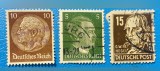 Germania Reich &amp; Posta Germania 1930-1948 Hindenburg Hitler Hegel Lot 3 Timbre Ștampilat / Obliterat - OREF1