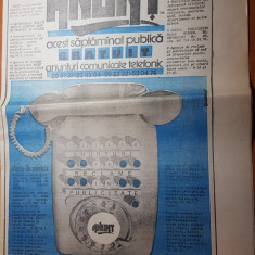 ziarul anunt 6 aprilie 1990 anul 1,nr. 1 al ziarului
