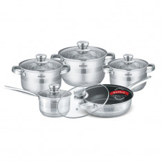 Set oale Bohmann, 10 piese, inox, capac sticla, interior marmorat