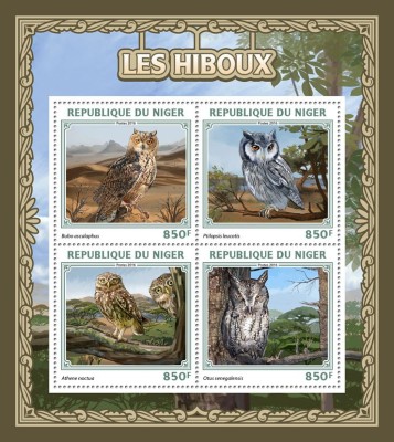 NIGER 2016 - Bufnite/ set complet - colita + bloc MNH foto