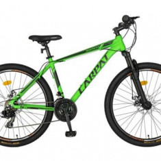 Bicicleta MTB-HT Carpat C2758C, 21 viteze, Roti 27.5inch, Cadru Aluminiu 6061, Frane pe Disc (Verde)
