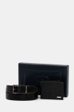 U.S. Polo Assn. portofel și curea din piele Lawrence culoarea maro, WIU6L2681MHA