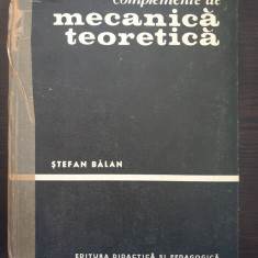 COMPLEMENTE DE MECANICA TEORETICA - Stefan Balan