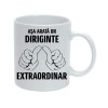 Cana alba personalizata Diriginte Extraordinar INOVATIX&reg;, 330ml, ceramica, cadou profesor