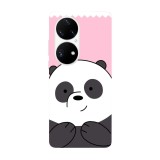 Husa compatibila cu Huawei P50 Pro model Sweet panda We Bare Bears, Silicon, TPU, Viceversa, Transparent, Carcasa