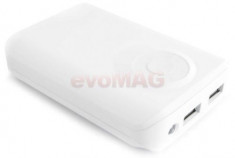 Acumulator extern PowerNeed Sunen, 8400 mAh, 2x USB, Universal (Alb) foto