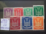 1922-Partial set-MNH+MLH-Perfect, Nestampilat