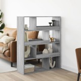 VidaXL Separator de cameră gri sonoma, 100x33x125,5 cm, lemn prelucrat