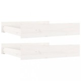 Cumpara ieftin Sertare pentru pat, 2 buc., alb, lemn masiv de pin