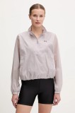 Under Armour jachetă de antrenament Rival culoarea roz, de tranzitie, 6000279