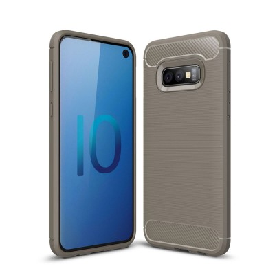 Husa TPU OEM Carbon pentru Samsung Galaxy S10e G970, Maro foto