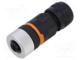 Conector M12 3 pini mamă drept IP67 pe cablu aurit LAPP 250V