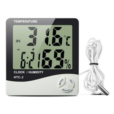 Termometru si higrometru digital interior, exterior cu sonda, model HTC 2 foto