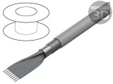 Cablu bandă rotund 1,27mm Cu PVC gri 30,5m HARTING