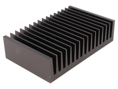 Radiator cu aripioare negru 100x160x40mm foto