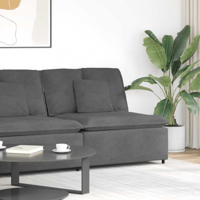 vidaXL Modul central canapea modulară cu perne gri &amp;icirc;nchis 100 cm foto