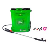 Cumpara ieftin Pulverizator gradina, pompa de stropit, vermorel, Micul Fermier, electric, pentru spate, cu acumulator 8 Ah, 10 L