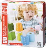 Set de constructie prin &icirc;nsurubare Hape din lemn, 8 piese, 2 ani+