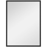 HOMCOM Oglindă Dreptunghiulară de Perete cu C&acirc;rlige, Sticlă și MDF, 60x80 cm, Negru | Aosom Romania