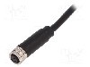 Conector M8, 4 pini, clasa etanseitate IP67, BULGIN - PXPPVC08FBF04ACL010PVC