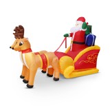 Sanie gonflabila a lui Mos Craciun - 230 cm - IP44 - 9 LED-uri albe - 100 - 240 V