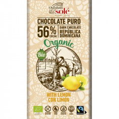 Ciocolata cu Lamaie 56% Cacao Bio 100 grame Chocolates Sole