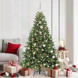 VidaXL Brad de Crăciun artificial cu 300 LED Verde 180 cm PE și PVC 3397547