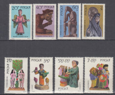 POLONIA 1969 ARTA TRADITIONALA SCULPTURA POPULARA SERIE MNH foto